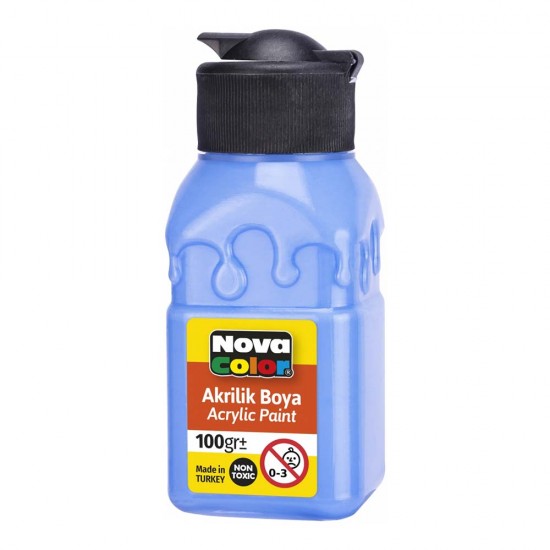 NOVA COLOR NC-2020 AKRİLİK BOYA ŞİŞE 100GR A.MAVİ