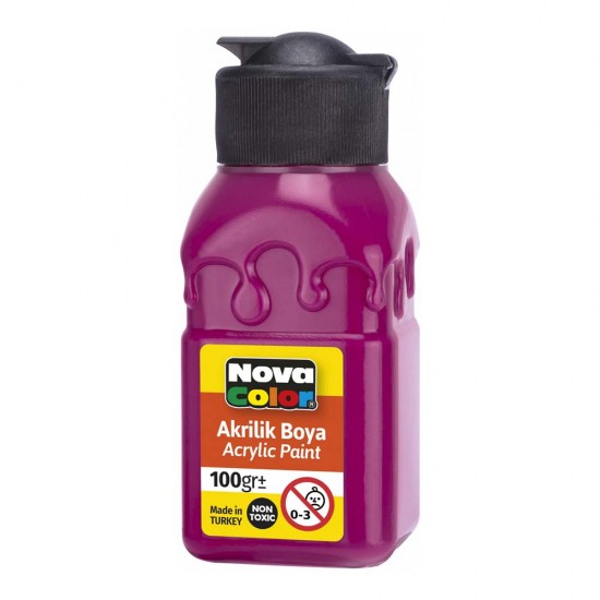 NOVA COLOR NC-2024 AKRİLİK BOYA ŞİŞE 100GR MAGENTA