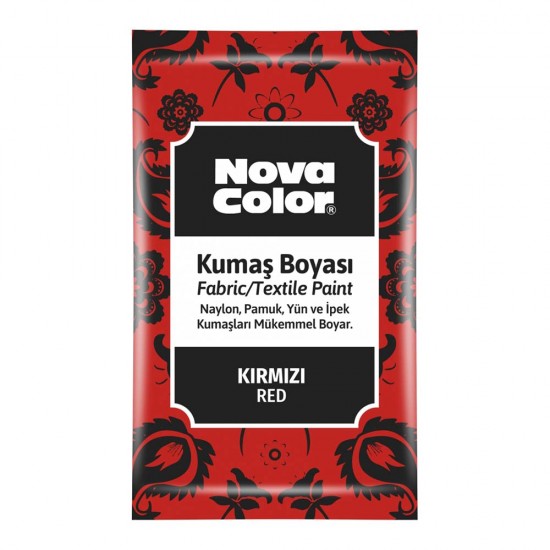 NOVA COLOR NC-901 KUMAŞ BOYASİ TOZ 12GR KIRMIZI