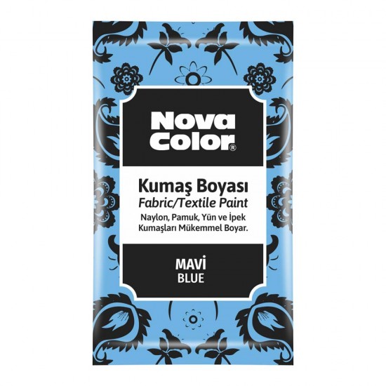 NOVA COLOR NC-902 KUMAŞ BOYASİ TOZ 12GR MAVİ