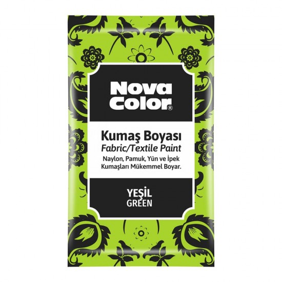 NOVA COLOR NC-903 KUMAŞ BOYASİ TOZ 12GR YEŞİL