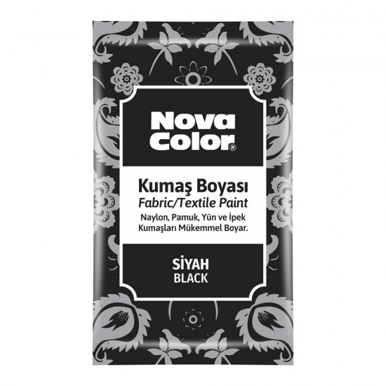 NOVA COLOR NC-904 KUMAŞ BOYASİ TOZ 12GR SİYAH