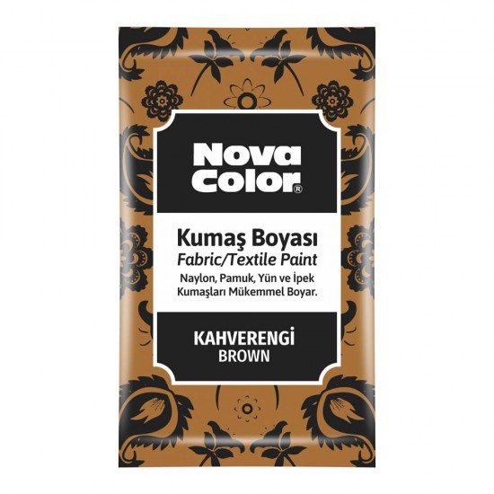 NOVA COLOR NC-905 KUMAŞ BOYASİ TOZ 12GR KAHVE