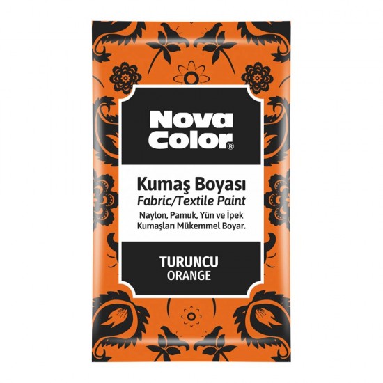 NOVA COLOR NC-906 KUMAŞ BOYASİ TOZ 12GR TURUNCU