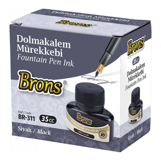 BRONS BR-311 YAZI MÜREKKEBİ SİYAH