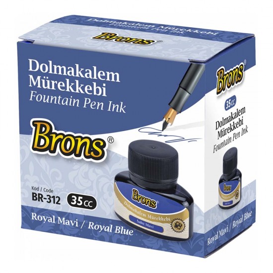 BRONS BR-312 YAZI MÜREKKEBİ MAVİ