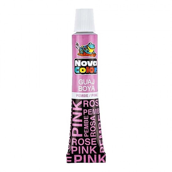 NOVA COLOR NC-124 GUAJ BOYA TÜP 12Lİ PEMBE