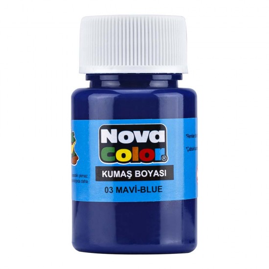 NOVA COLOR NC-161 KUMAŞ BOYASI ŞİŞE MAVİ