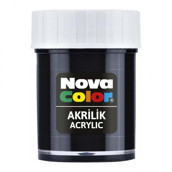 NOVA COLOR NC-174 AKRİLİK BOYA ŞİŞE SİYAH