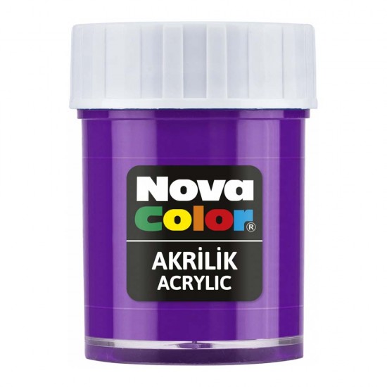 NOVA COLOR NC-177 AKRİLİK BOYA ŞİŞE MOR