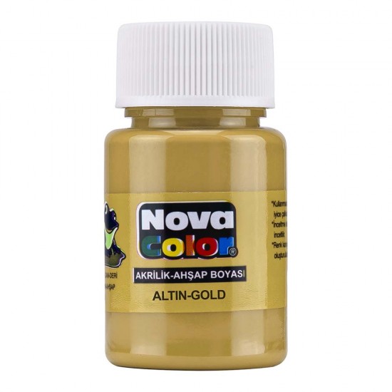 NOVA COLOR NC-234 AKRİLİK BOYA ŞİŞE ALTIN