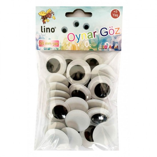 LİNO RBZ-028 OYNAR GÖZ 28MM 30LU