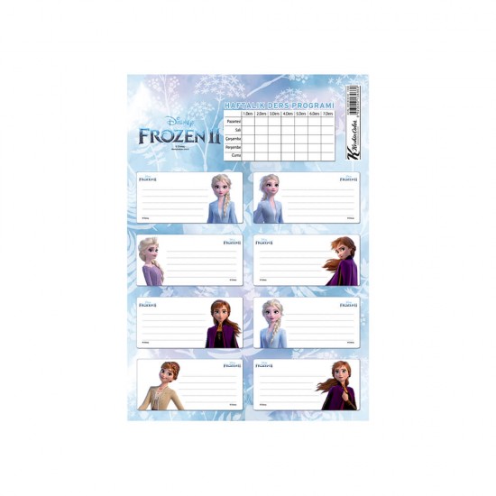 KESKİN 220130-92 FROZEN II DERS PROG.3LÜ ETİKET