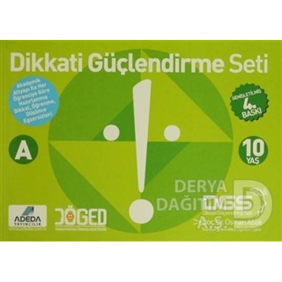 ADEDA / DİKKAT GÜÇLENDİRME SETİ 10 YAŞ  ABC