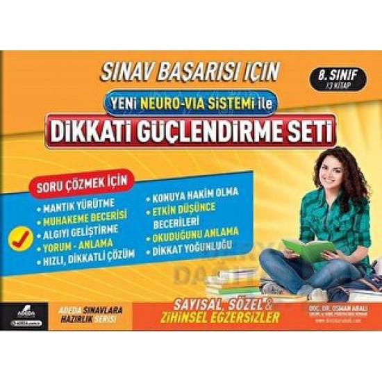 ADEDA / DİKKAT GÜÇLENDİRME SETİ 8.SINIF - YENİ NEURO - VIA SİSTEMİ İLE