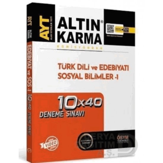 ALTIN KARMA /   AYT EDEBİYAT VE SOS 1 - 10X40 DENEME SINAVI (TÜRK DİLİ VE..)