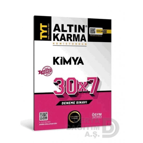 ALTIN KARMA /   TYT KİMYA 30X7 DENEME SINAVI