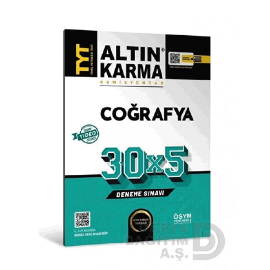 ALTIN KARMA /   TYT COĞRAFYA 30X5 DENEME SINAVI