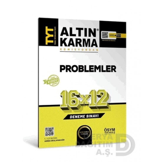 ALTIN KARMA /   TYT PROBLEMLER 16X12 DENEME SINAVI