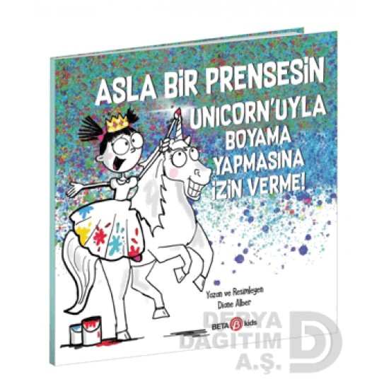 BETA KİDS / ASLA BİR PRENSESİN UNICORNUYLA BOYAMA YAPMASINA İZİ...