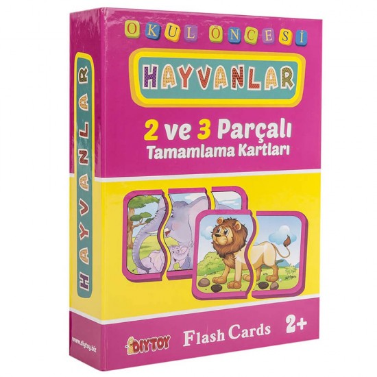 DIYTOY 1185 EĞİTİCİ FLASH CARD HAYVANLAR 2 VE 3 PARÇA