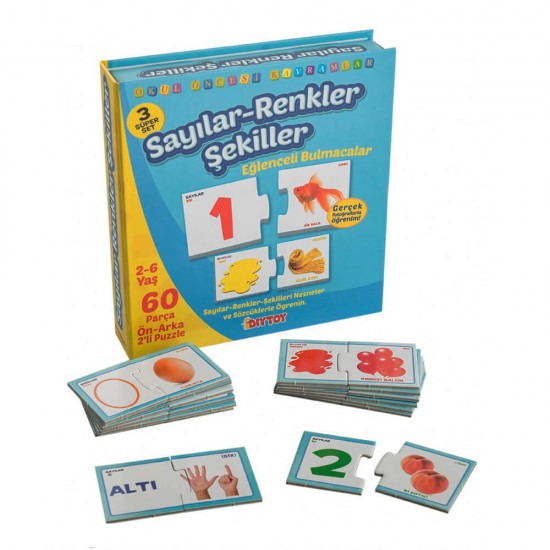 DIYTOY 1444 EĞLENCELİ BULMACA SAYILAR RENKLER