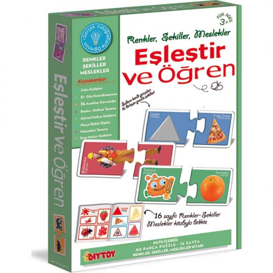 DIYTOY 1826 EŞLEŞTİR VE ÖĞREN MESLEKLER-RENKLER-ŞEKİLLER