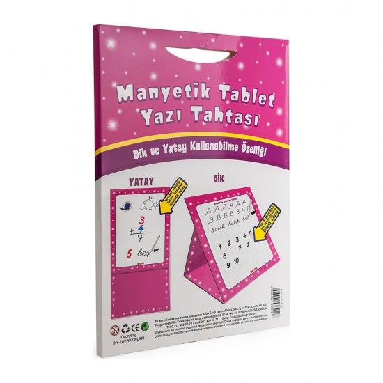 DIYTOY 8512 MANYETİK TABLET YAZI TAHTASI PEMBE