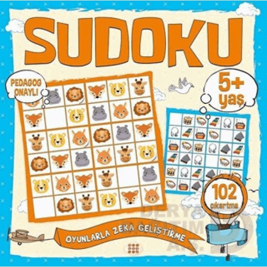 DOKUZ / ÇOCUKLAR İÇİN SUDOKU 5+ YAŞ ÇIKARTMALI