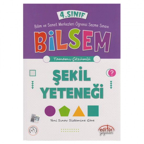 EDİTÖR / 4.SINIF BİLSEM HAZIRLIK ŞEKİL YETENEĞİ TAMAMI ÇÖZÜMLÜ