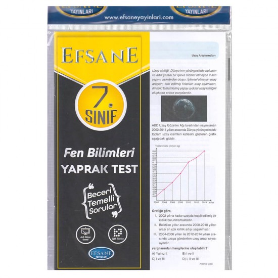 EFSANE /  7.SINIF FEN BİLİMLERİ YAPRAK TEST