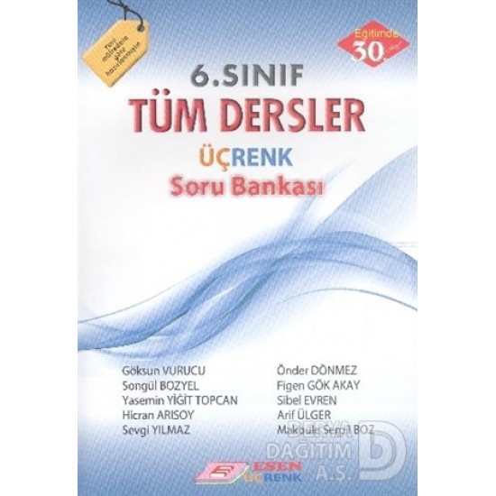 ESEN ÜÇRENK / 6.SINIF TÜM DERSLER SORU BANKASI