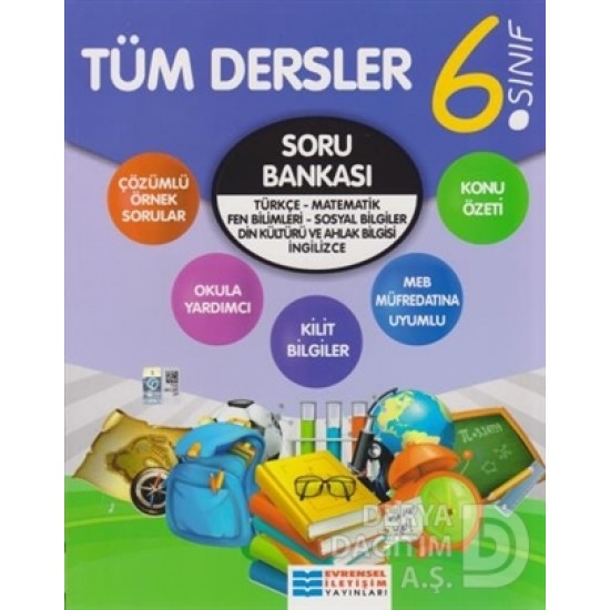 EVRENSEL / 6.SINIF TÜM DERSLER SORU BANKASI