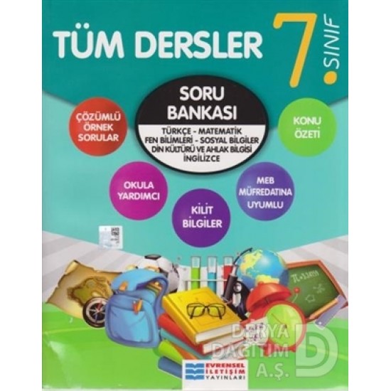 EVRENSEL / 7.SINIF TÜM DERSLER SORU BANKASI