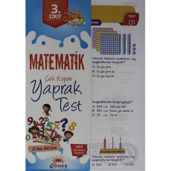 GÜNEŞ / 3 SINIF MATEMATİK YAPRAK TEST