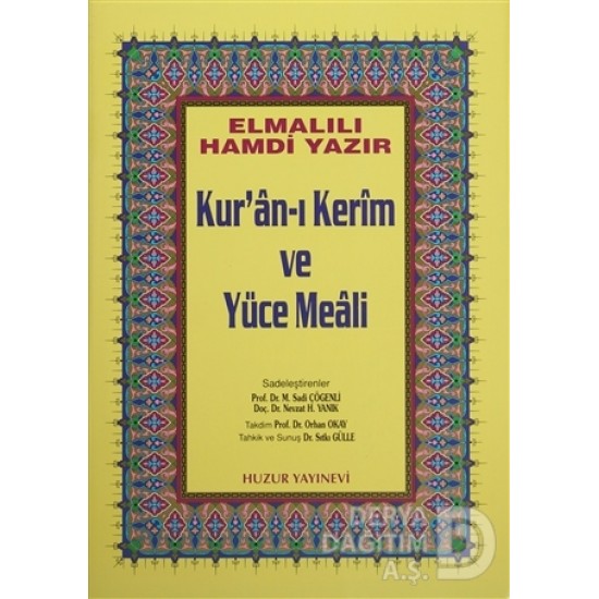 HUZUR / KURANI KERİM VE YÜCE MEALİ ORTA BOY (ELMALI 01)