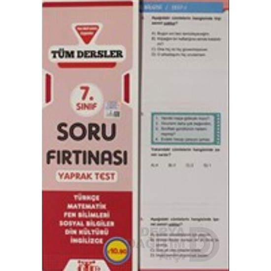 KARATAY / 7.SINIF TÜM DERSLER YAPRAK TEST SORU FIR