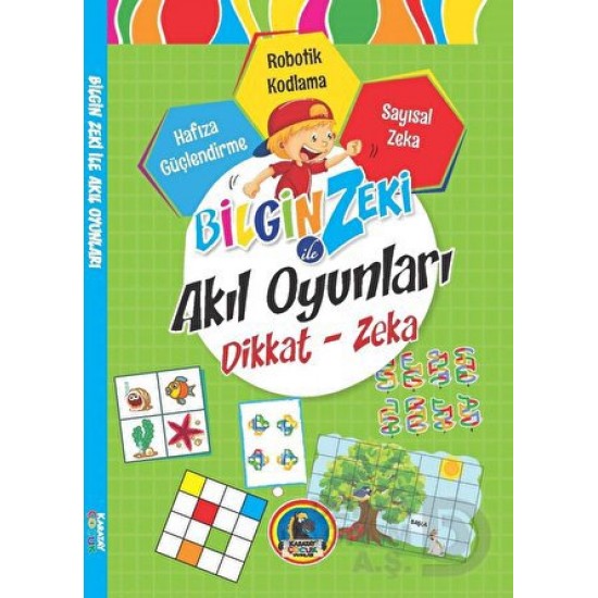 KARATAY / BİLGİN ZEKİ İLE  AKIL OYUNLARI - 1 (YEŞİL) DİKKAT - ZEKA