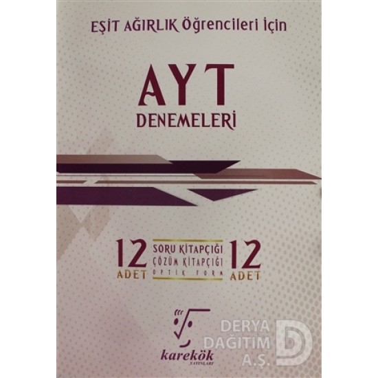 KAREKÖK /  AYT 12 Lİ DENEME SETİ EŞİT AĞIRLIK