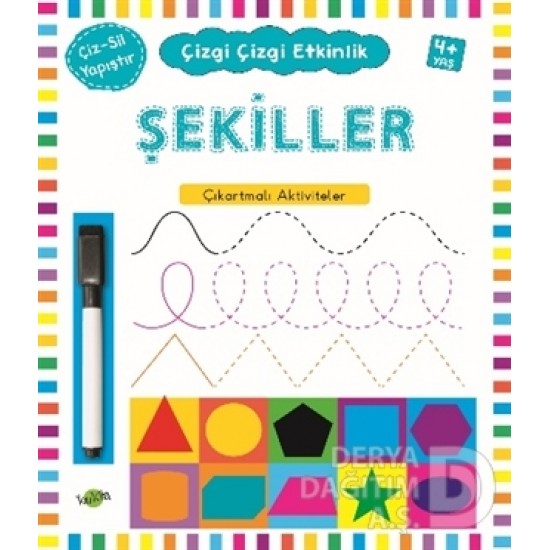 KUKLA / ŞEKİLLER- ÇİZGİ ÇİZGİ ETKİNLİK 4+