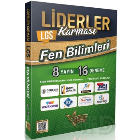 LİDERLER KARMASI /  LGS FEN BİLİMLERİ  (8 YAYIN 16 DENEME)