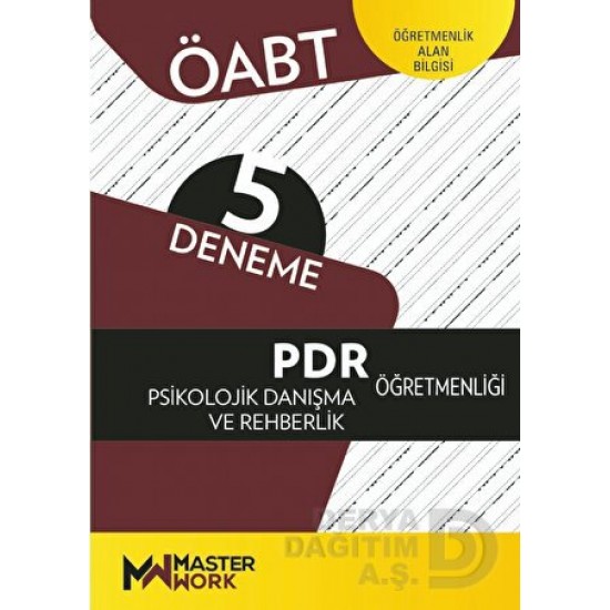 MASTER WORK / ÖABT 5 DENEME PDR ÖĞRETMENLİĞİ