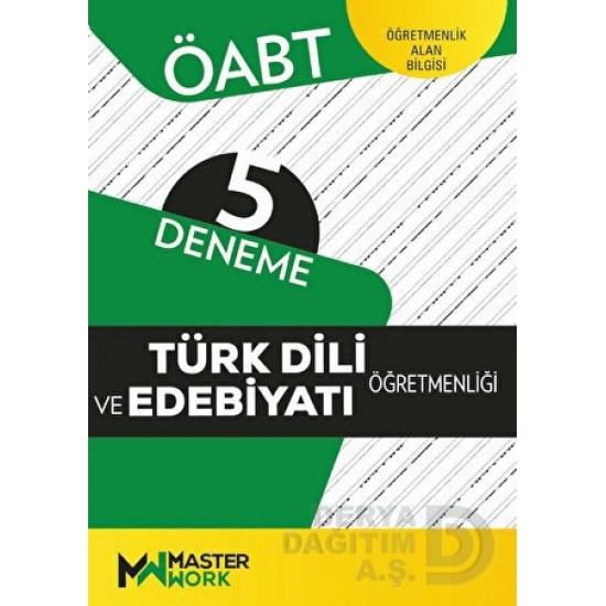 MASTER WORK / ÖABT 5 DENEME TÜRK DİLİ VE EDE. ÖĞRETMENLİĞİ