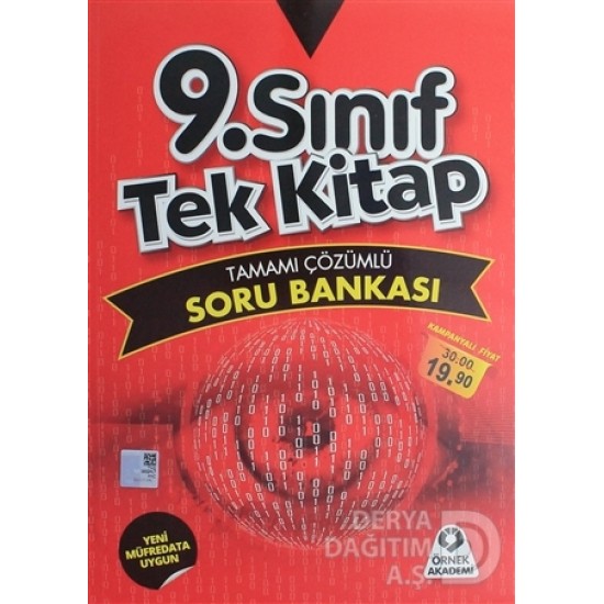 ÖRNEK AKADEMİ / 9.SINIF TEK KİTAP SORU BANKASI(TAMAMI ÇÖZÇÜMLÜ)