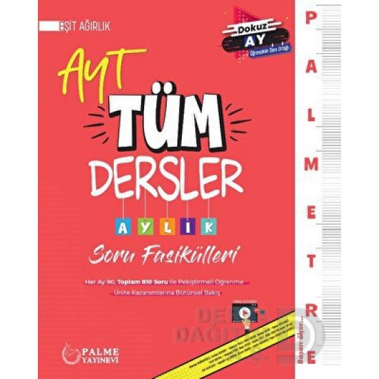 PALME /  AYT TÜM DERSLER AYLIK SORU FASİKÜLLERİ (EŞİT AĞIRLIK)