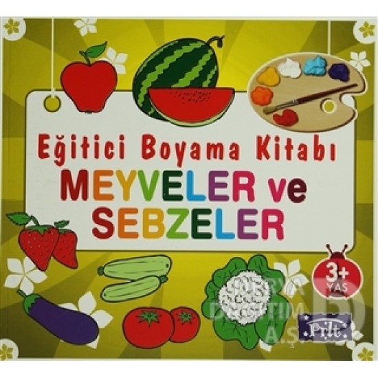 PARILTI / EĞİTİCİ BOYAMA KİTABI - MEYVELER VE SEBZ