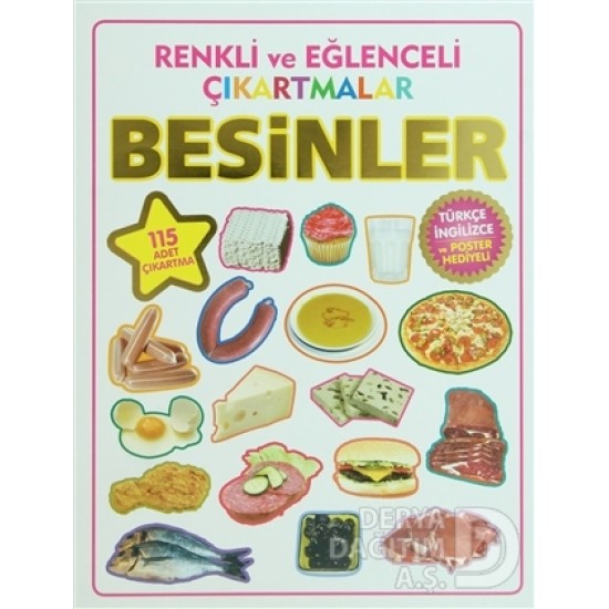 PARILTI / BESİNLER - RENKLİ EĞLENCELİ ÇIKARTMALAR