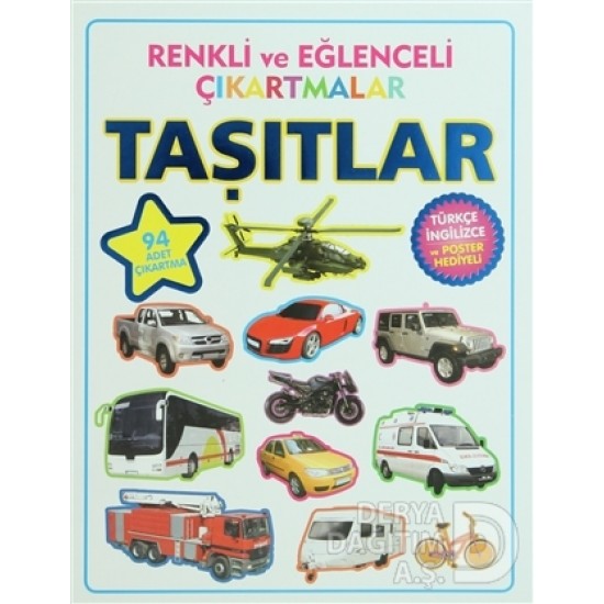 PARILTI / TAŞITLAR RENKLİ EĞLENCELİ ÇIKARTMALAR