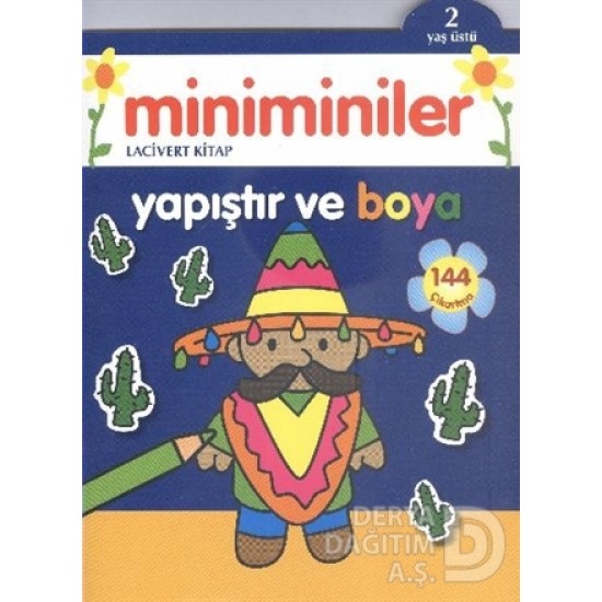 PARILTI / MİNİMİNİLER LACİVERT KİTAP YAPIŞTIR VE B