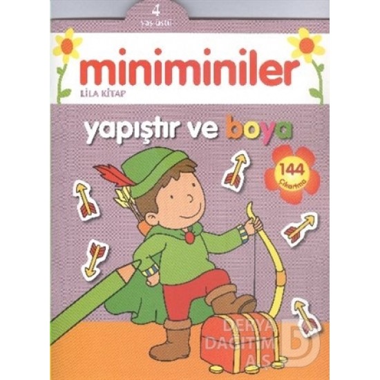 PARILTI / MİNİMİNİLER LİLA KİTAP YAPIŞTIR VE BOYA